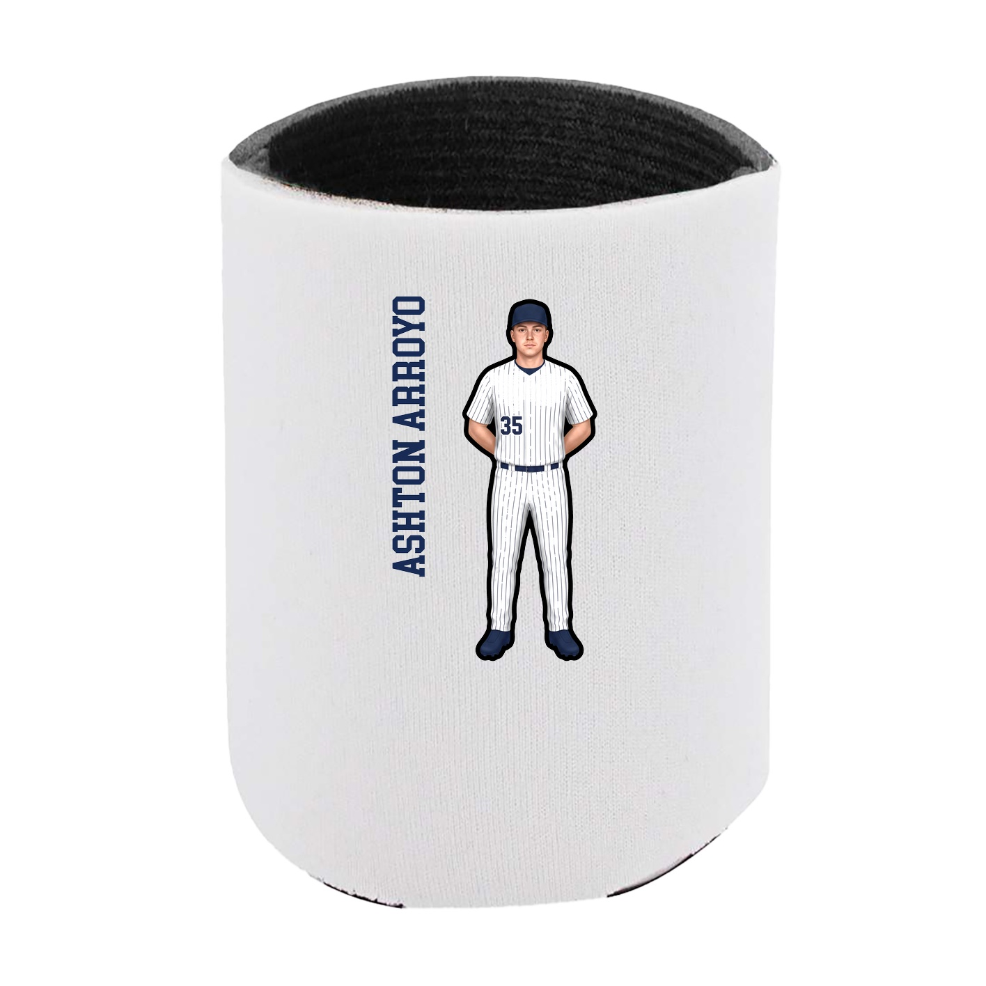 Can Holder — Name Vertical in White