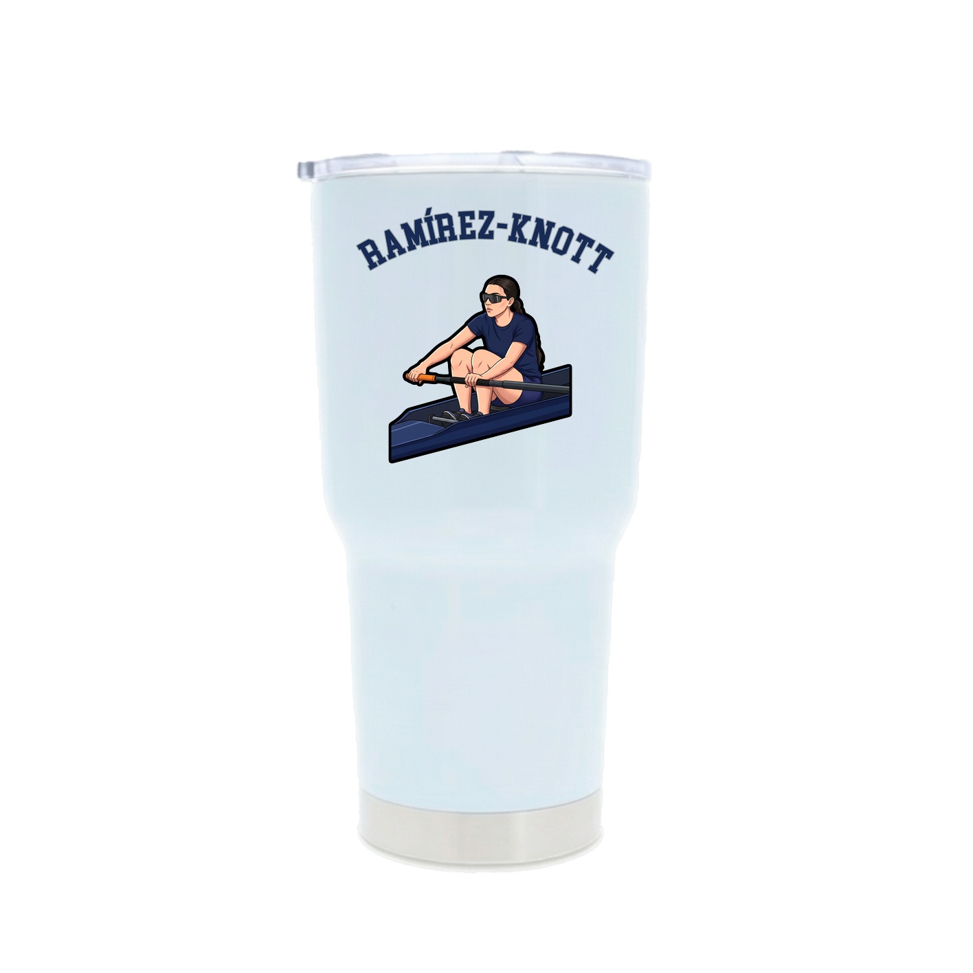 30oz Stainless Steel Tumbler — Shirsey Arch in White
