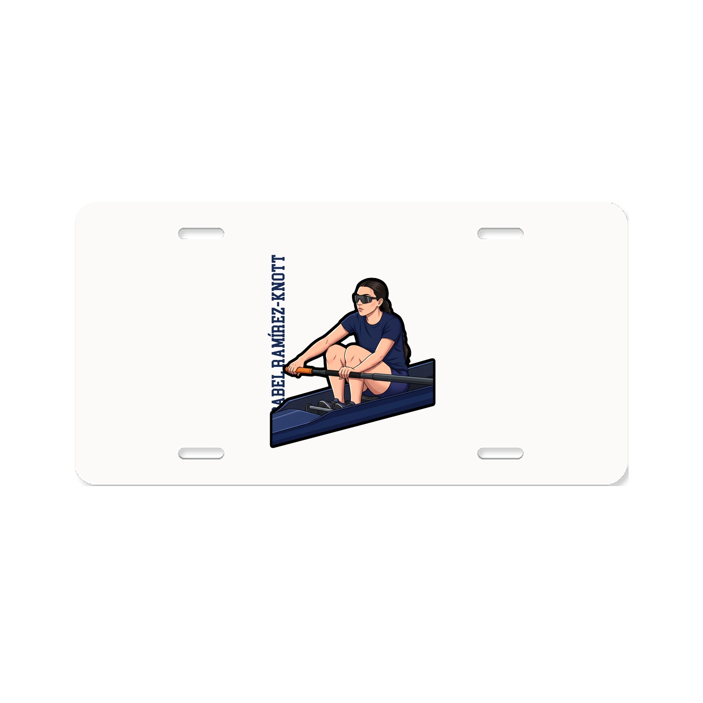 License Plate — Name Vertical in Classic