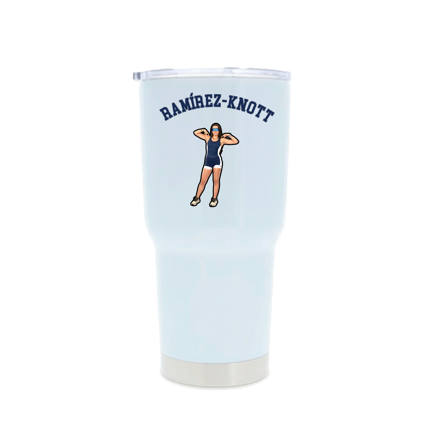 30oz Stainless Steel Tumbler — Shirsey Arch in White