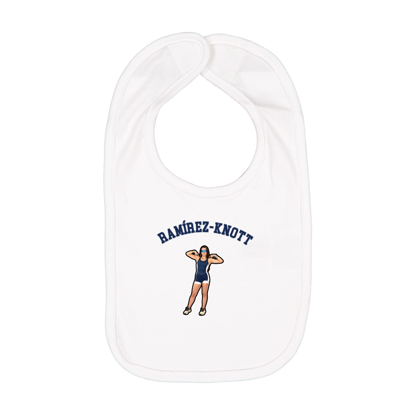 Infant Bib — Shirsey Arch in White