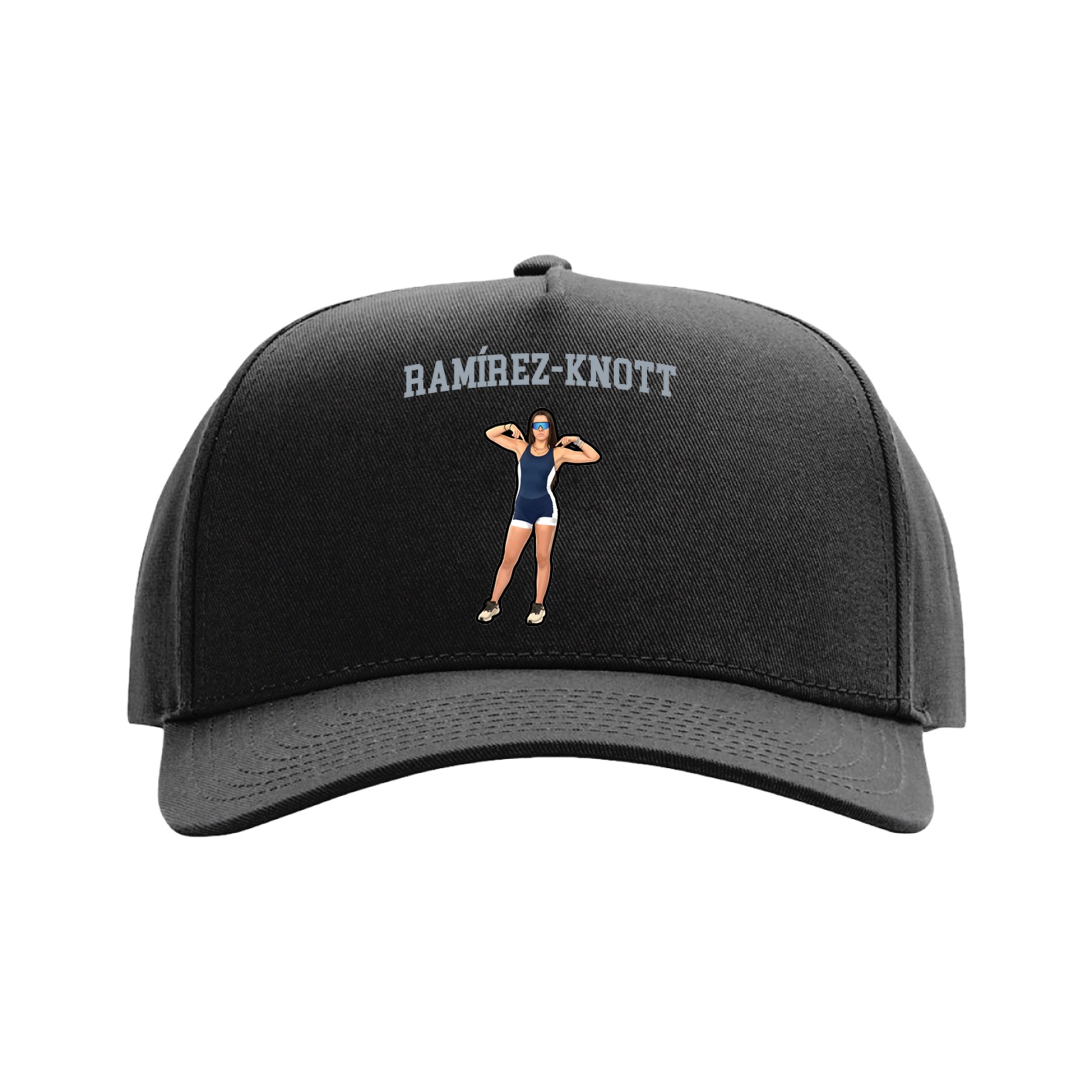 Full Fabric Five-Panel Champ Cap — Shirsey in Black