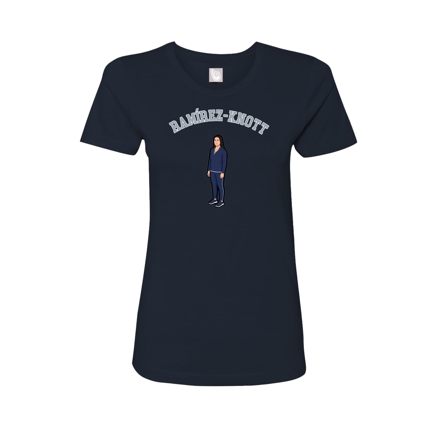 Fitted Women's Tee — Shirsey Arch in Navy