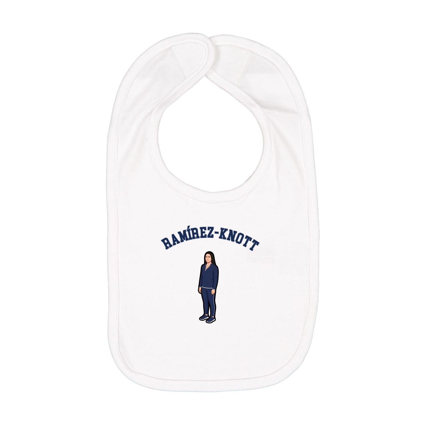Infant Bib — Shirsey Arch in White