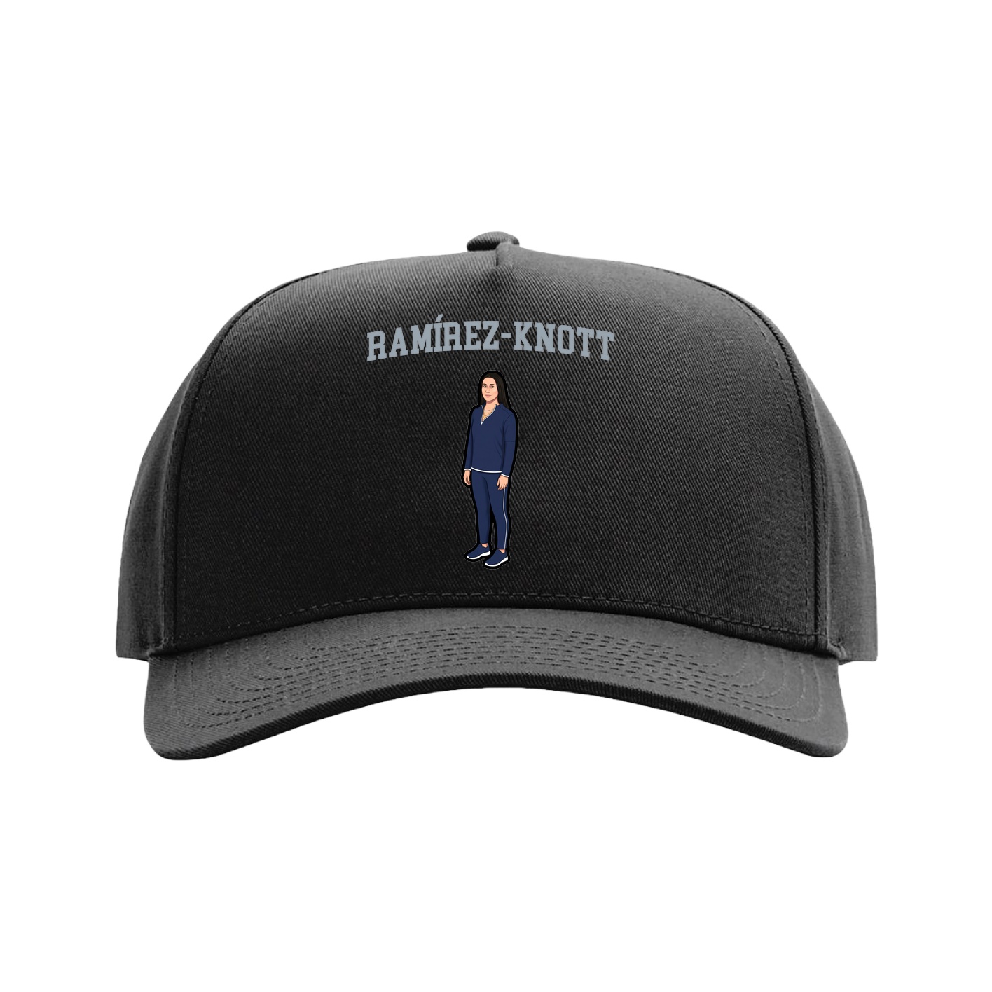 Full Fabric Five-Panel Champ Cap — Shirsey in Black