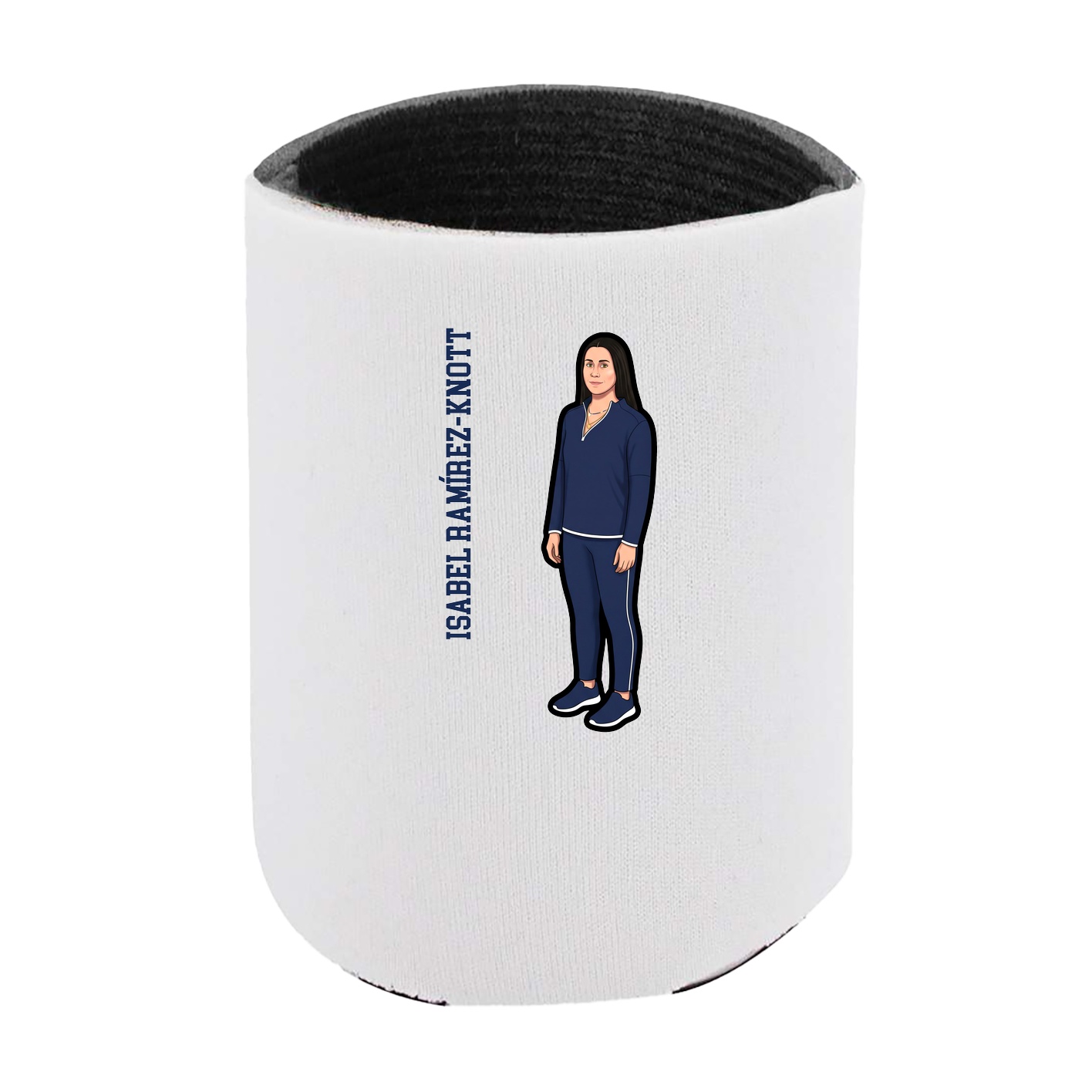 Can Holder — Name Vertical in White