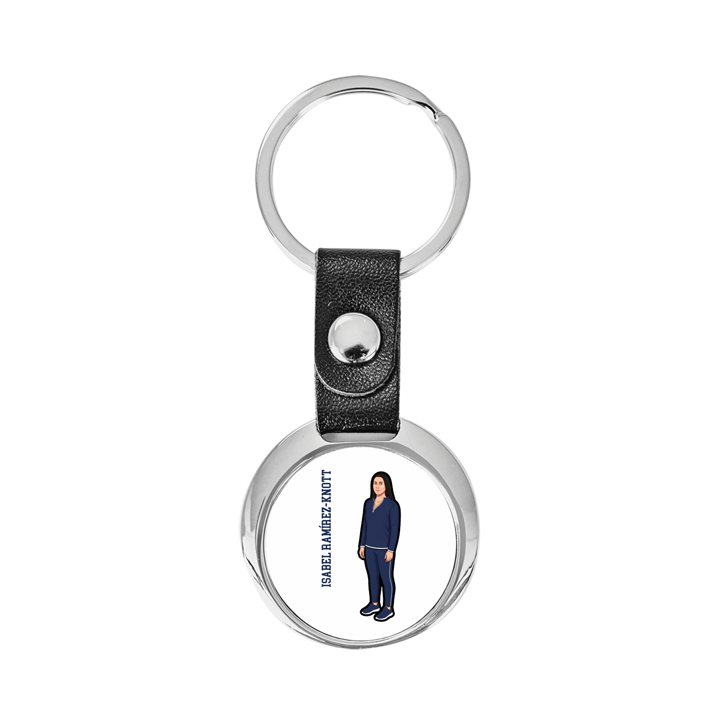Key Chain — Name Vertical in Classic