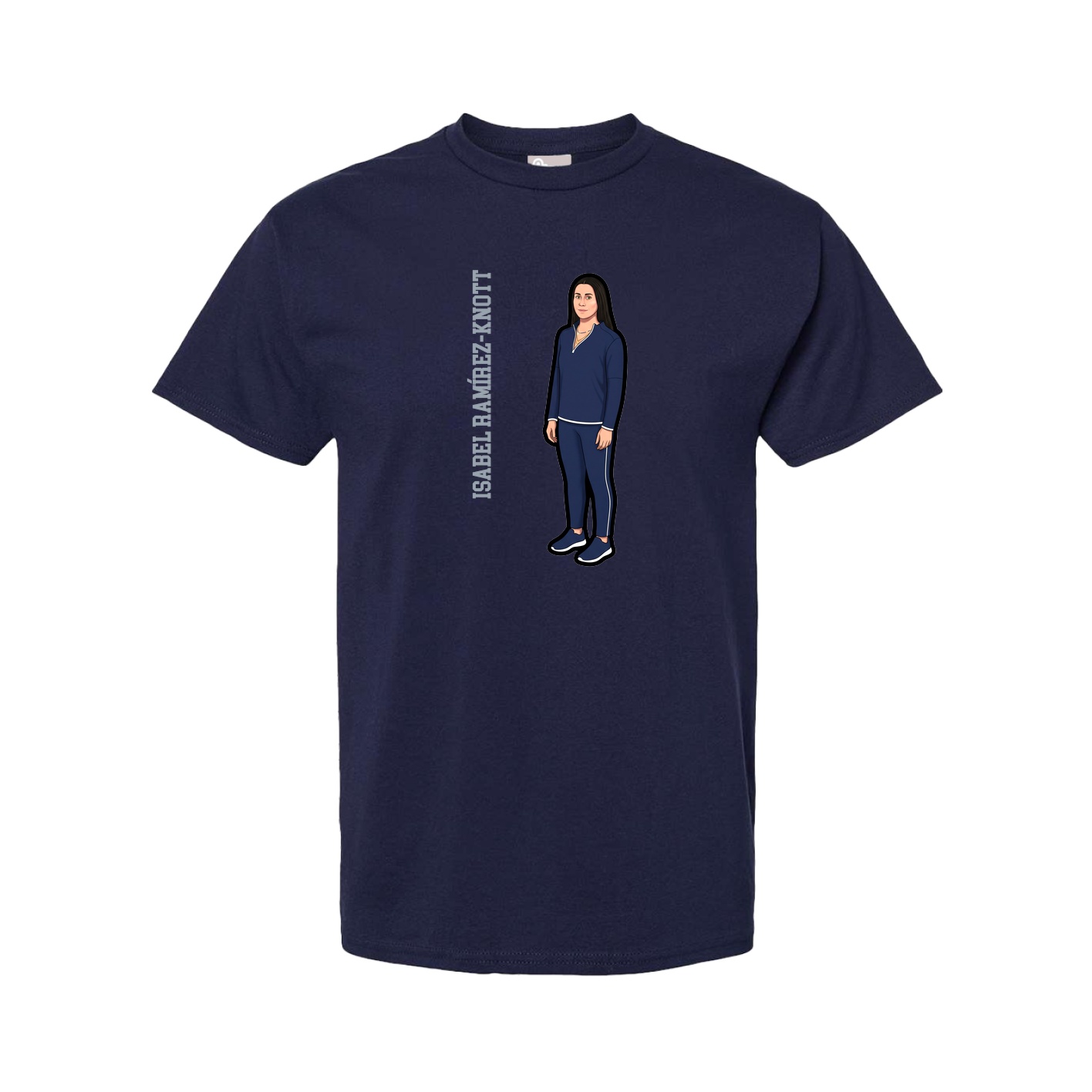 Youth Tee — Name Vertical in Navy