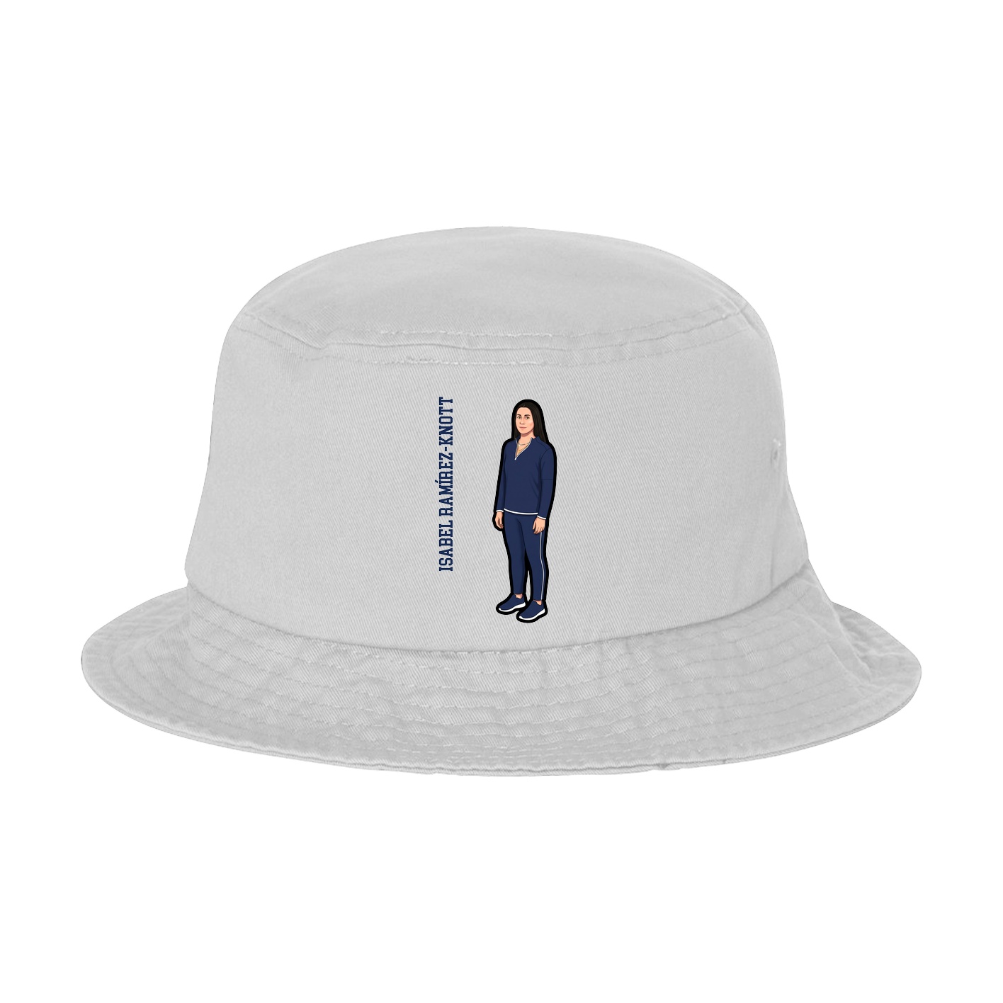Bucket Cap — Name Vertical in White