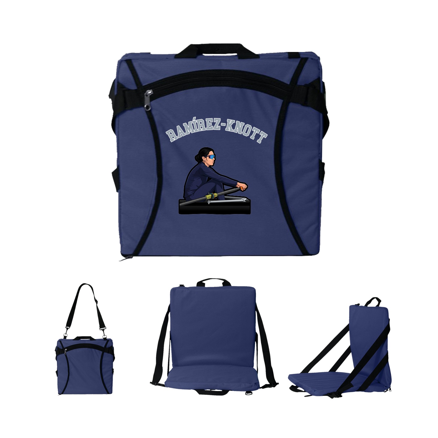Folding Stadium Seat — Shirsey Arch in Navy