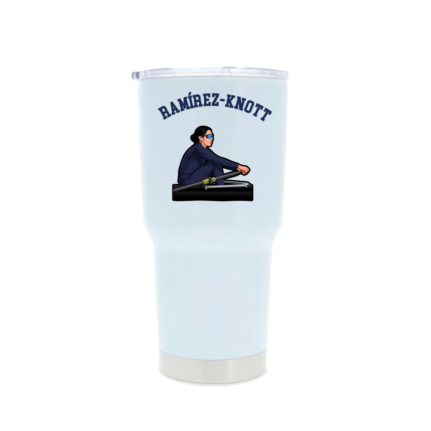 30oz Stainless Steel Tumbler — Shirsey Arch in White