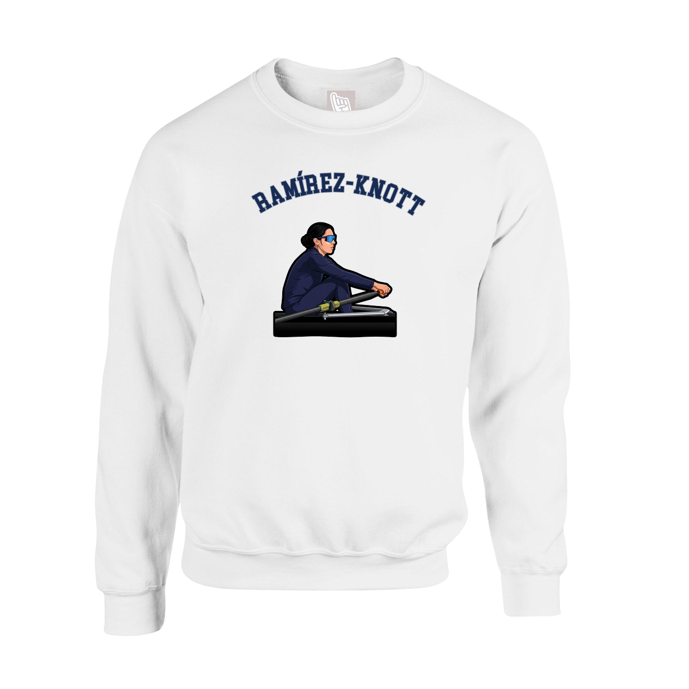 Fleece Crew — Shirsey Arch in White