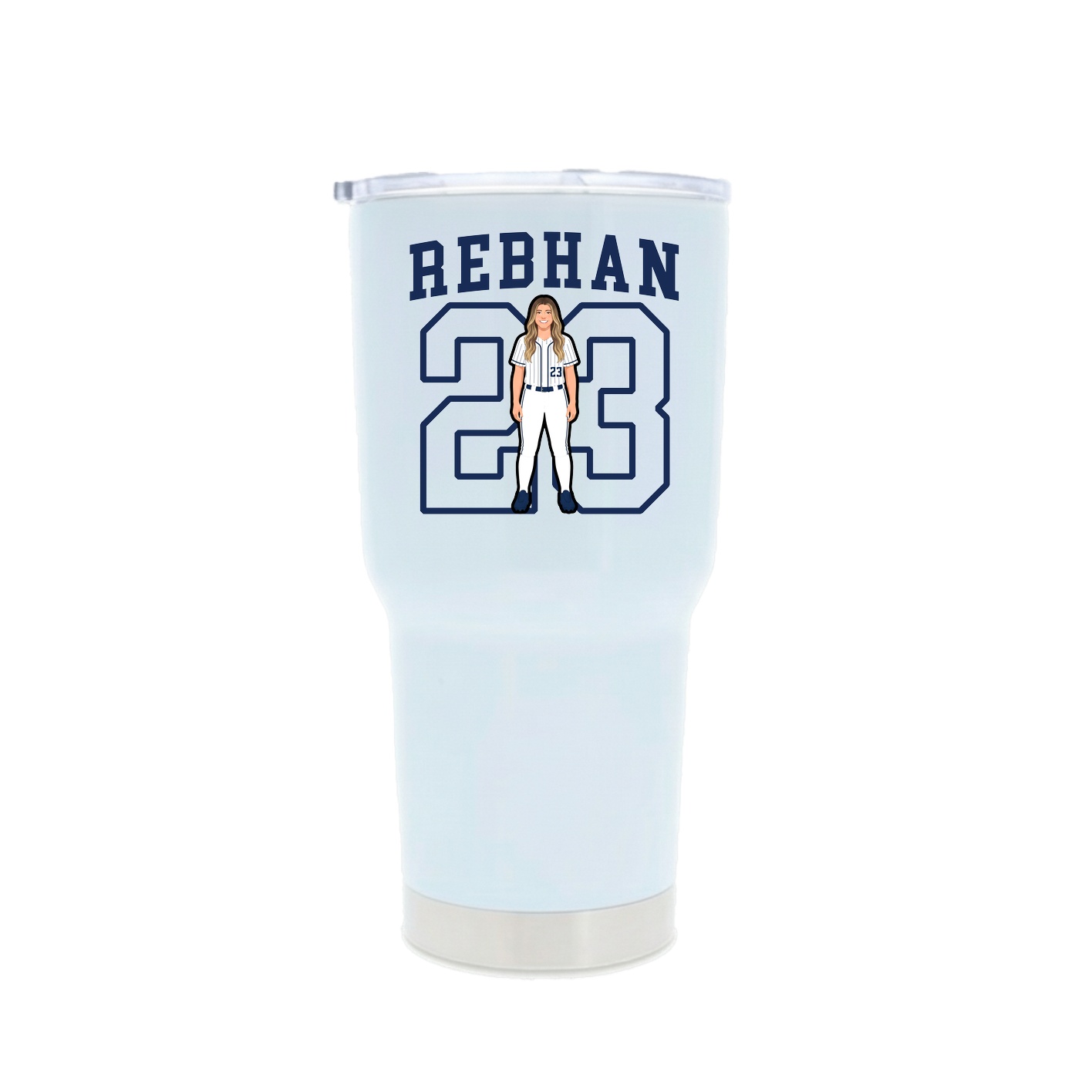 30oz Stainless Steel Tumbler — Shirsey in White