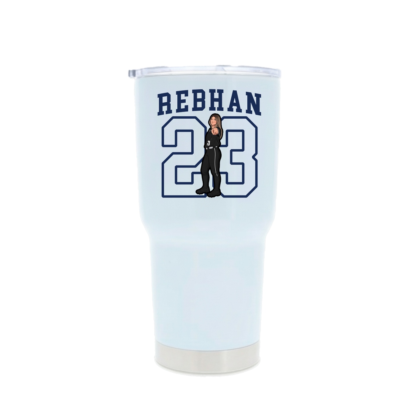 30oz Stainless Steel Tumbler — Shirsey in White