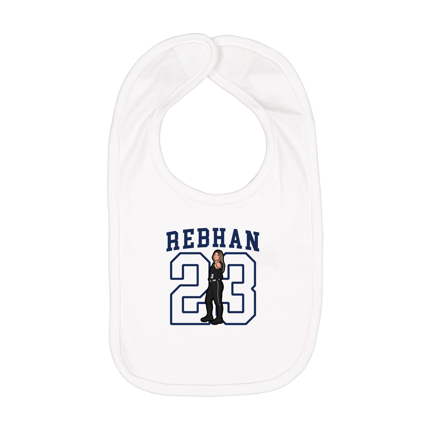 Infant Bib — Shirsey in White