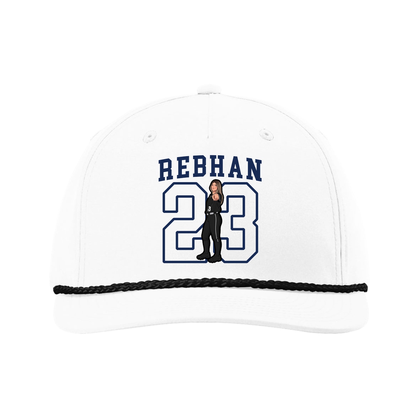 Five-Panel Classic Rope Cap — Shirsey in White