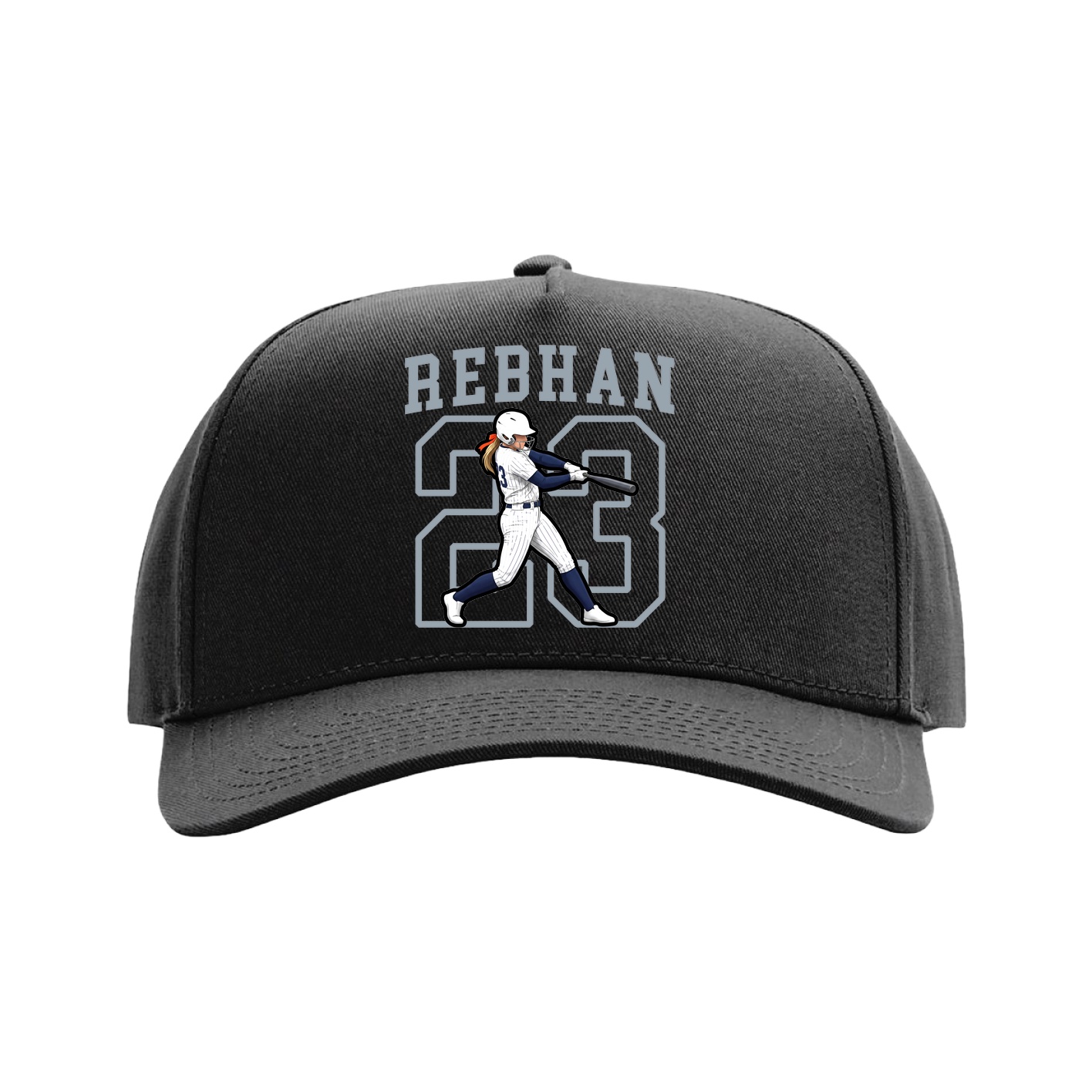 Full Fabric Five-Panel Champ Cap — Shirsey in Black