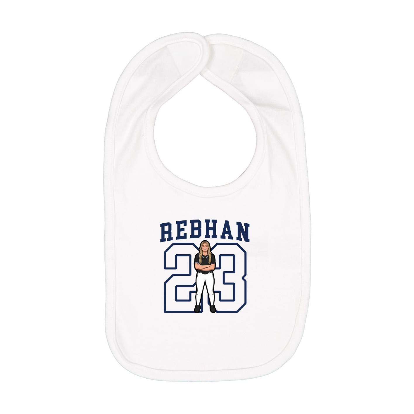 Infant Bib — Shirsey in White