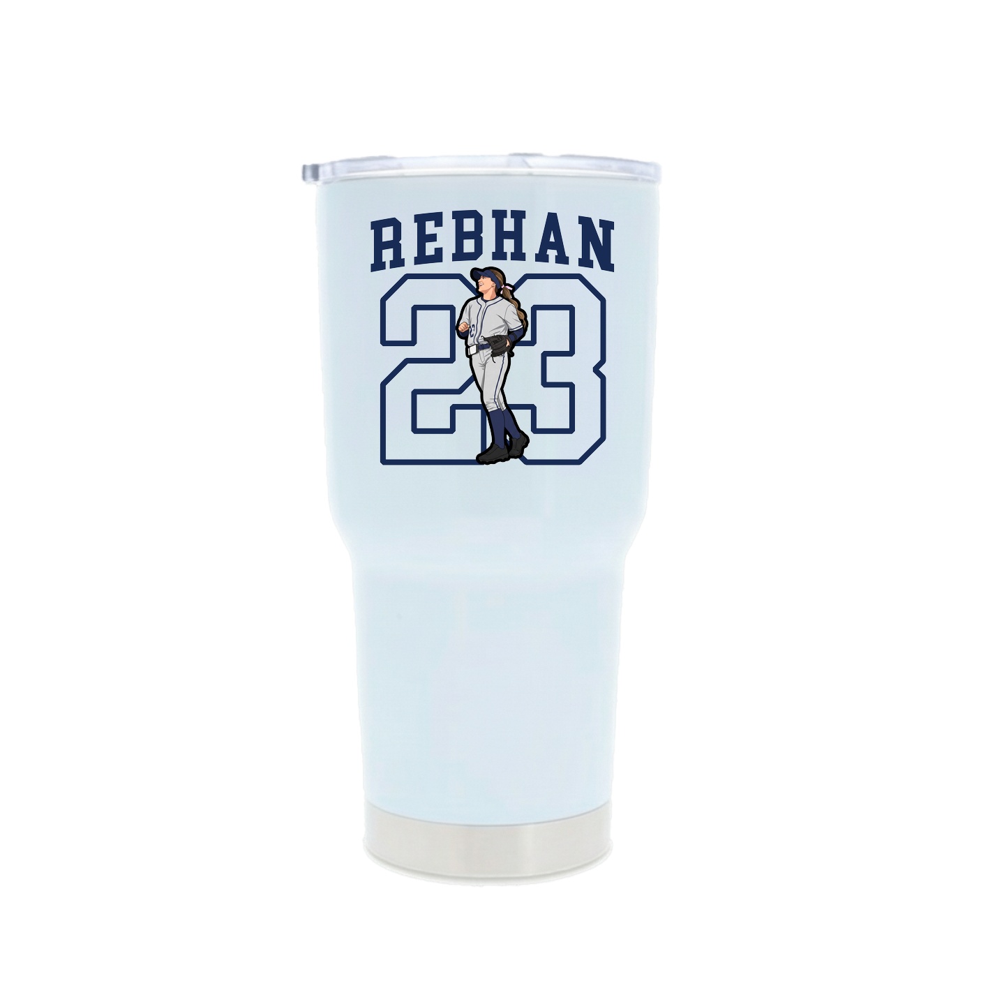 30oz Stainless Steel Tumbler — Shirsey in White