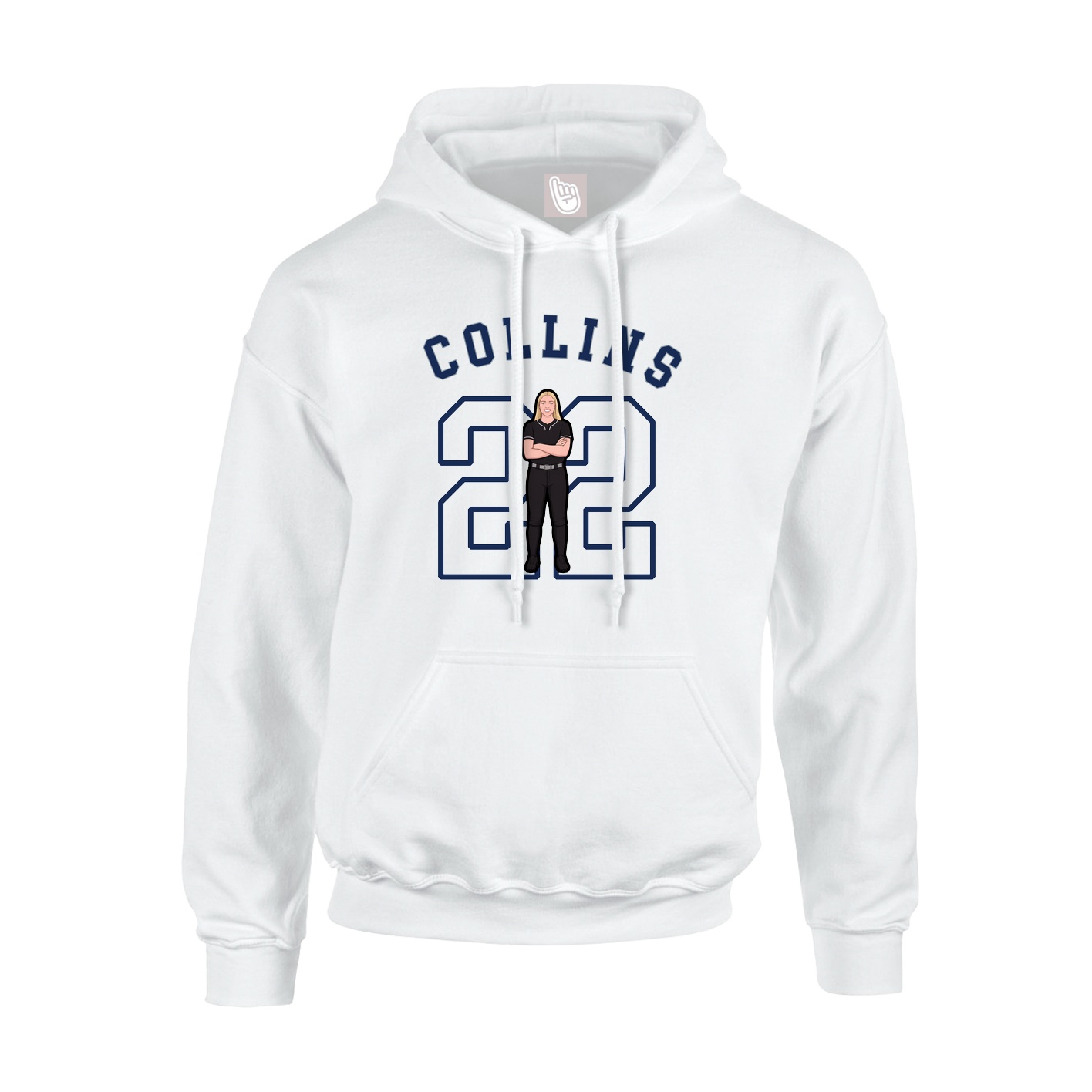 Hoodie — Shirsey Arch in White