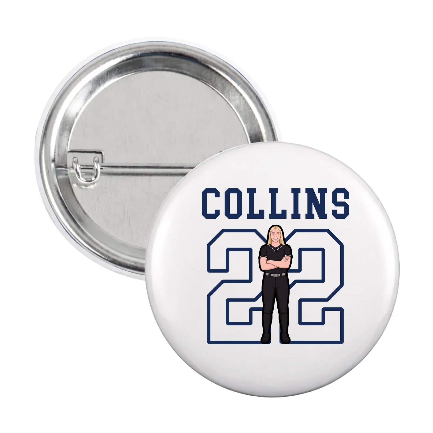 Game Day Button — Shirsey in White