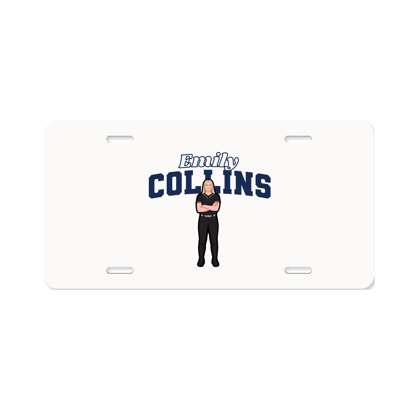 License Plate — Name Arch in Classic