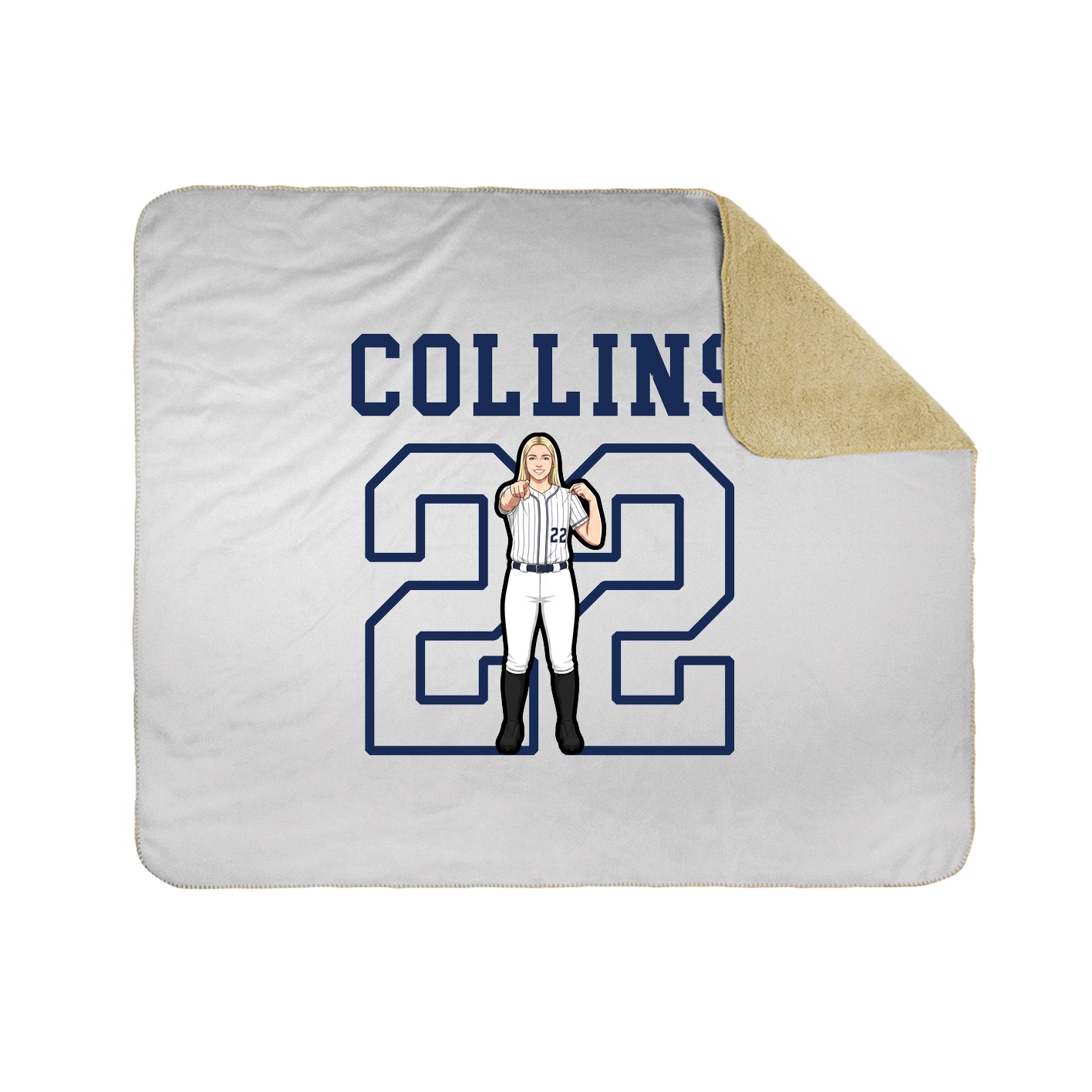 Throw Blanket — Shirsey in White