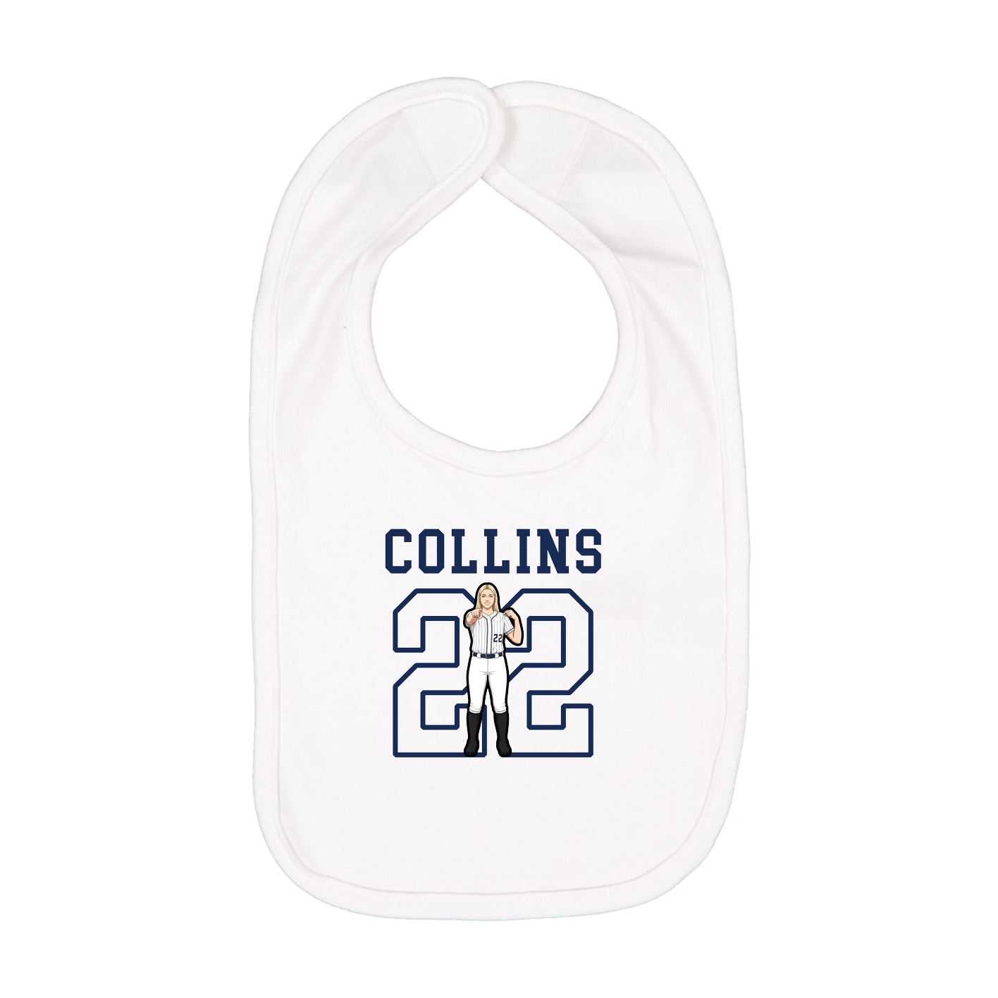 Infant Bib — Shirsey in White