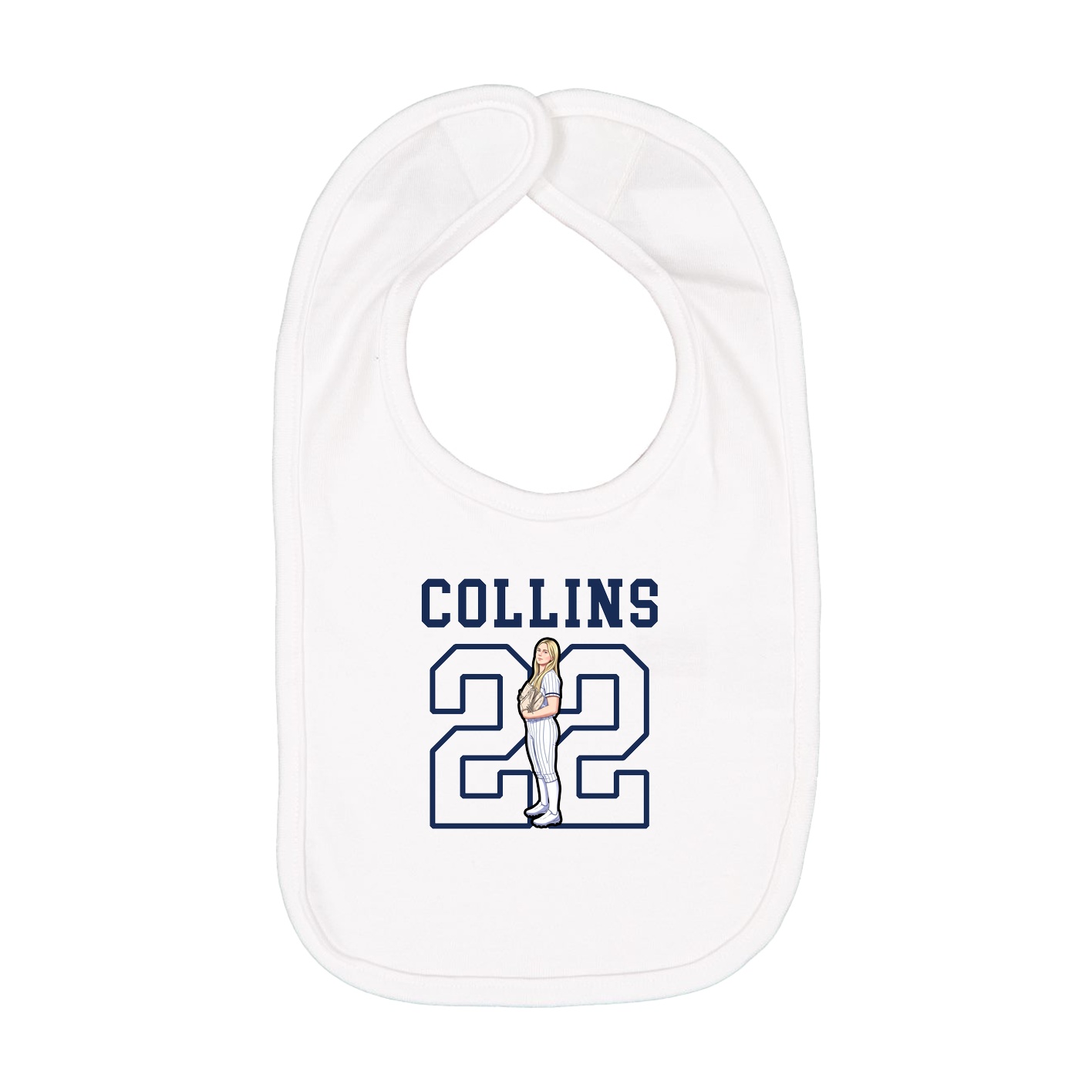 Infant Bib — Shirsey in White
