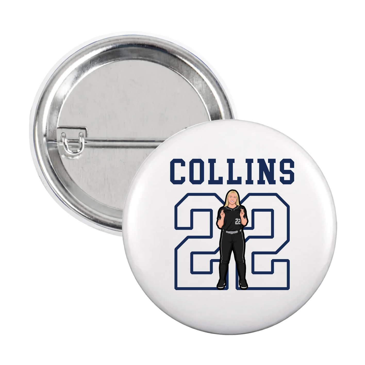 Game Day Button — Shirsey in White