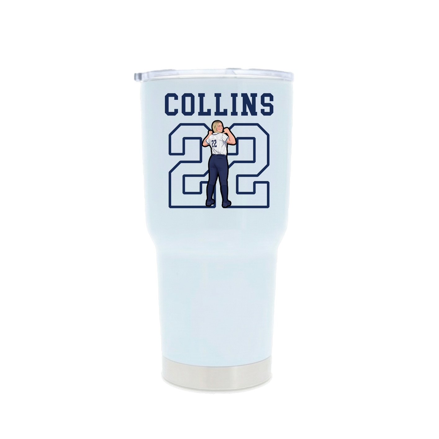 30oz Stainless Steel Tumbler — Shirsey in White
