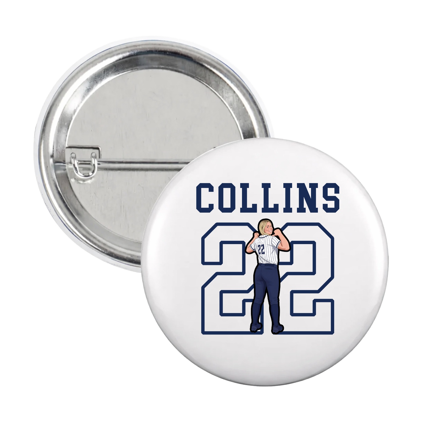 Game Day Button — Shirsey in White