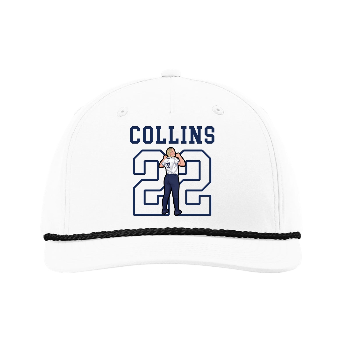 Five-Panel Classic Rope Cap — Shirsey in White