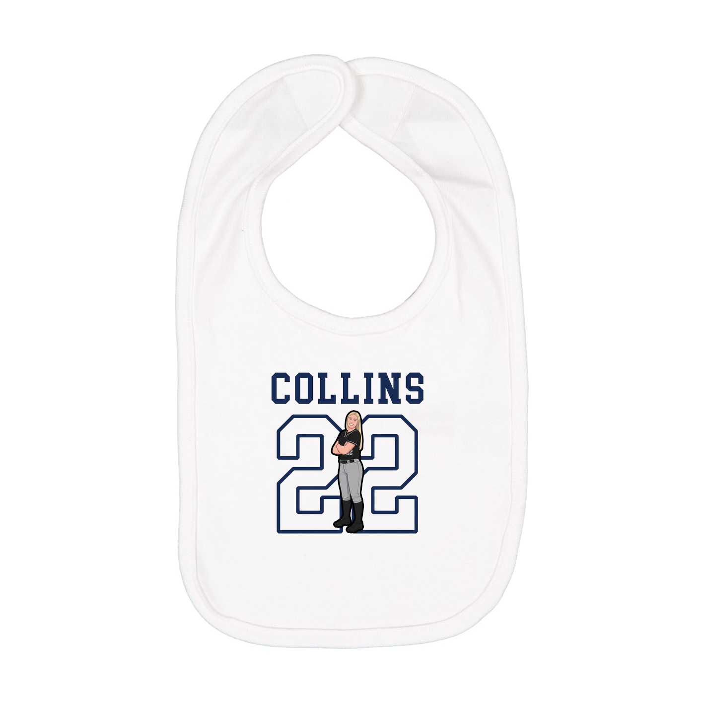 Infant Bib — Shirsey in White