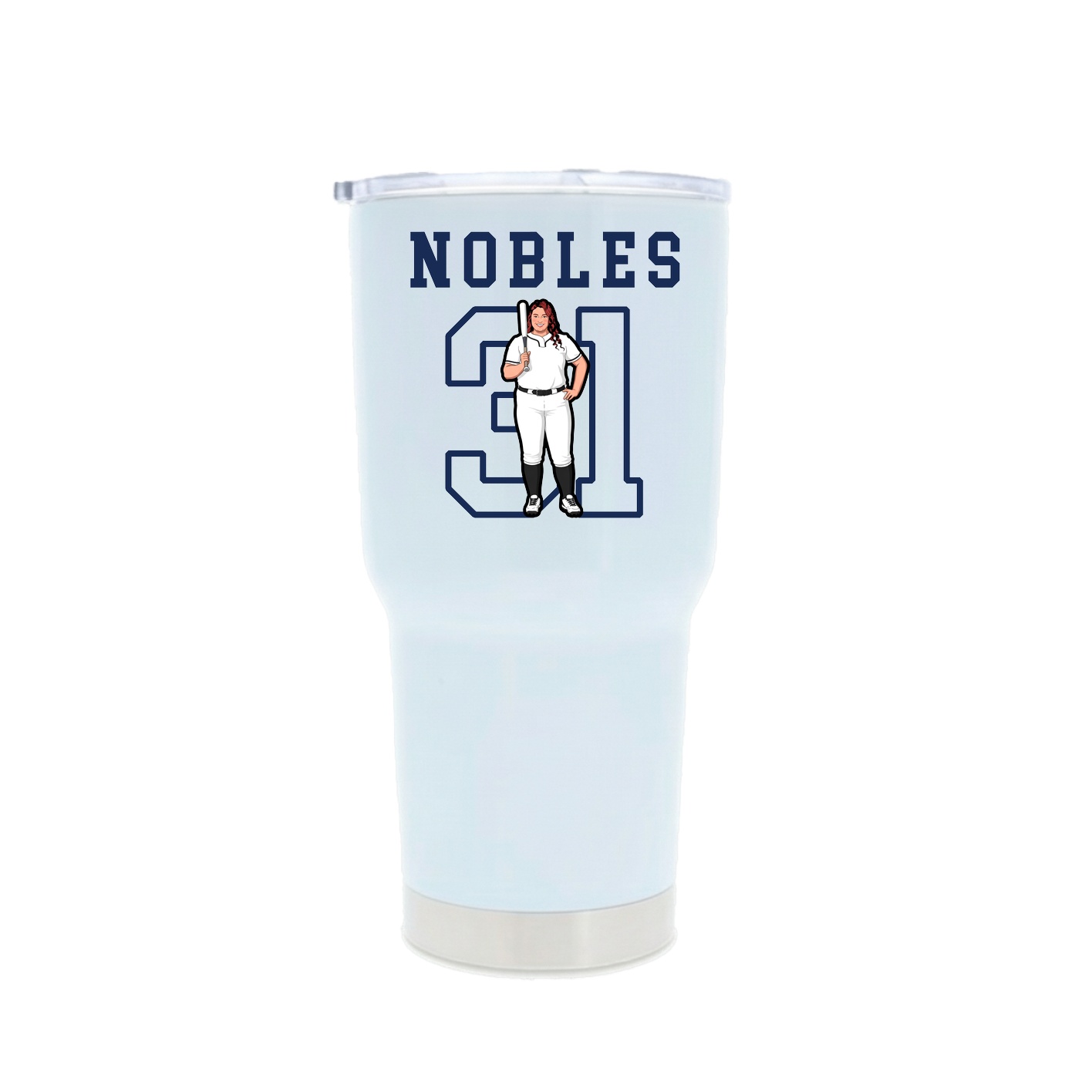 30oz Stainless Steel Tumbler — Shirsey in White