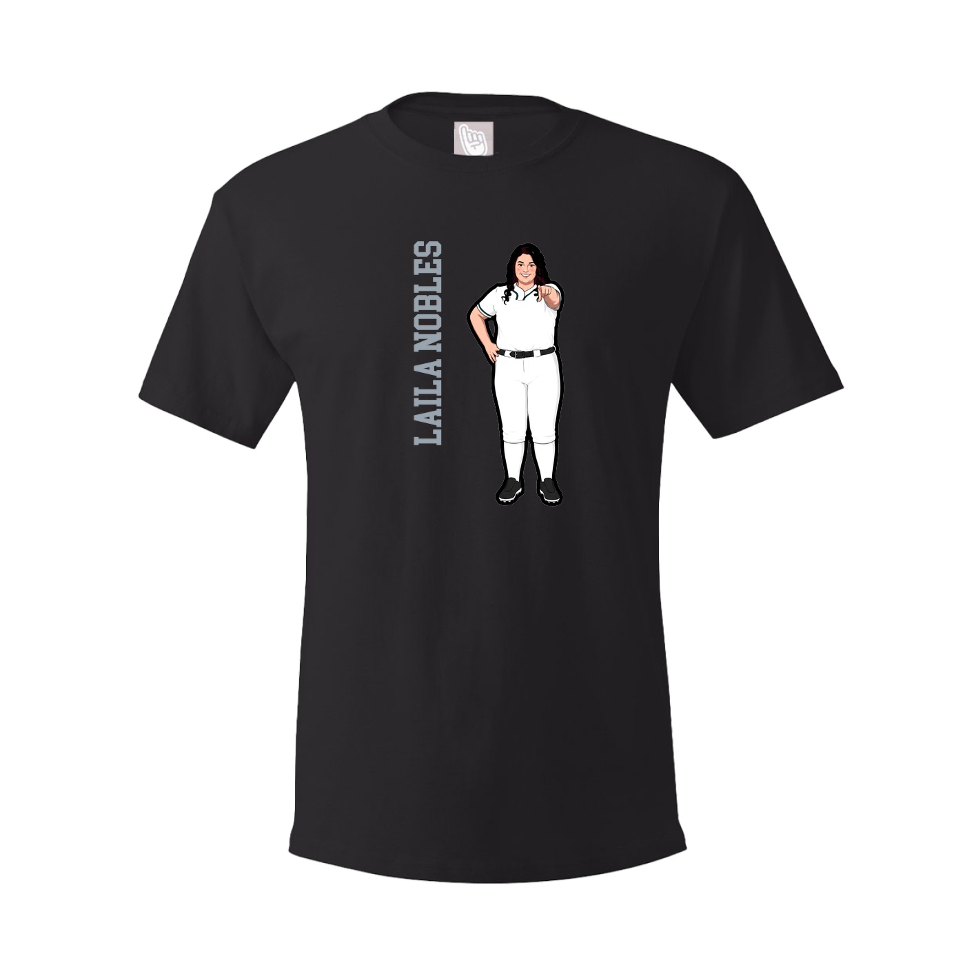 Tee — Name Vertical in Black