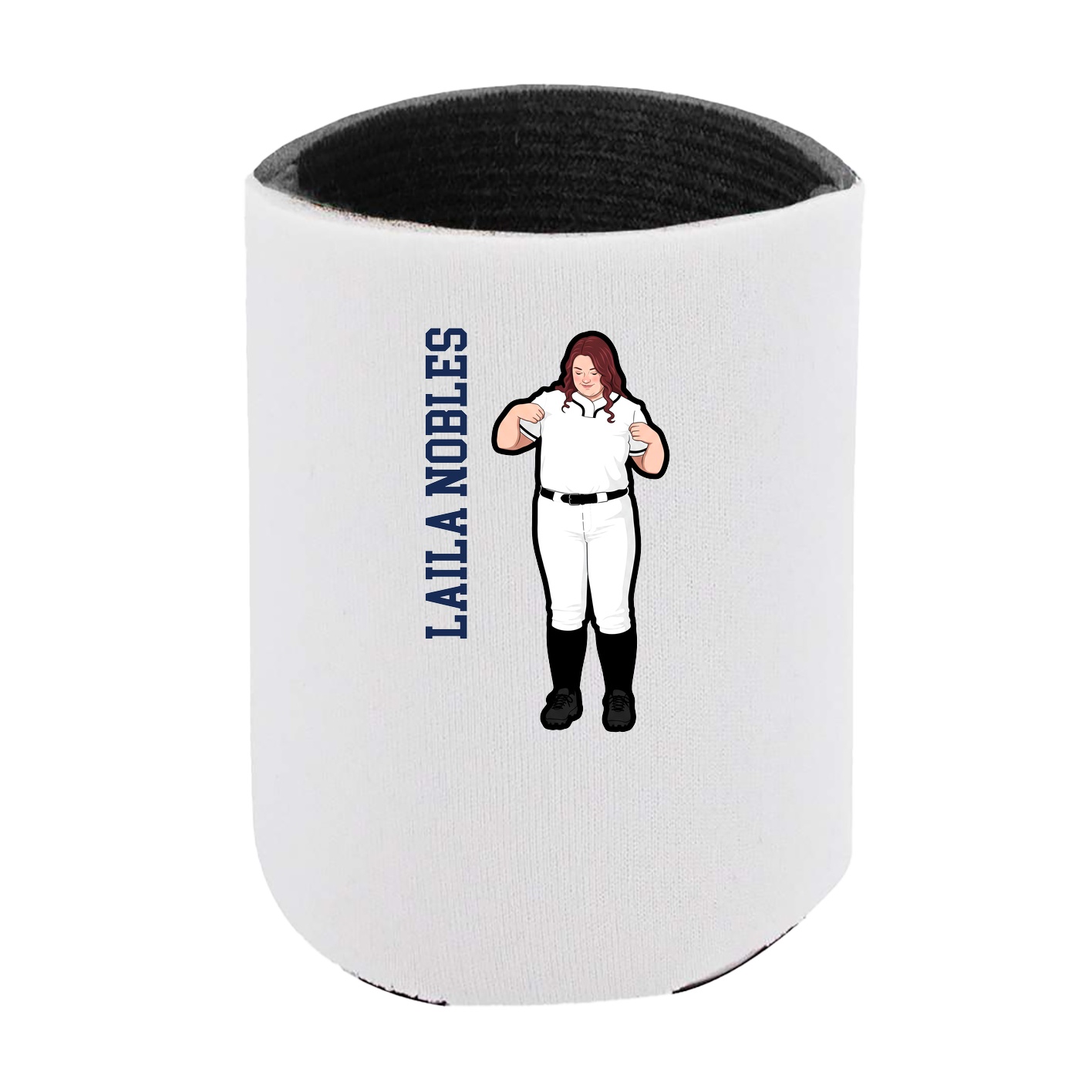 Can Holder — Name Vertical in White
