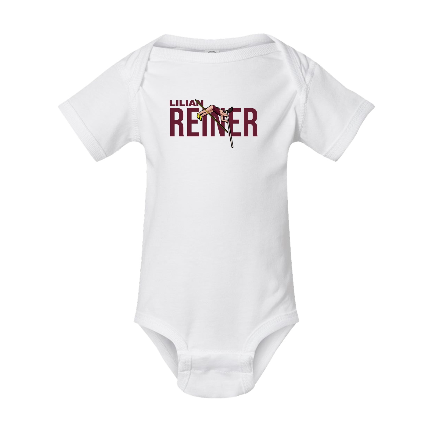 Baby Onesie — Player Name in White