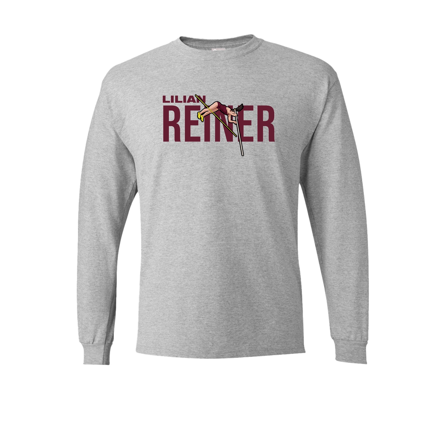 Long Sleeve Tee — Player Name in Grey