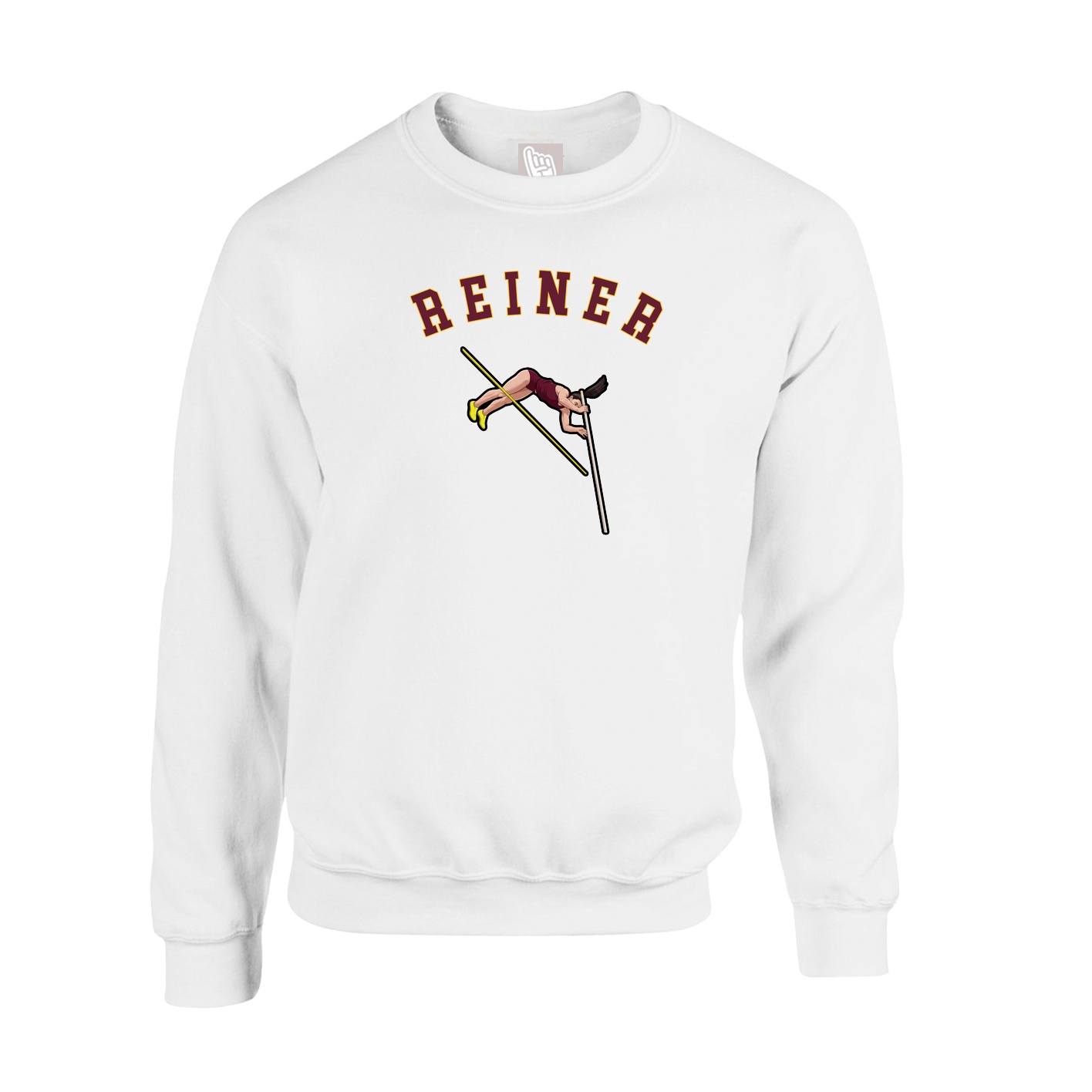 Fleece Crew — Shirsey Arch in White