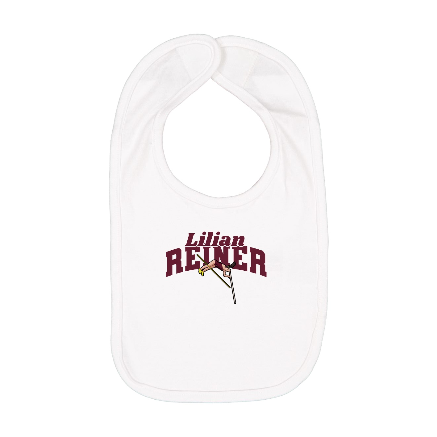 Infant Bib — Signature Arch in White