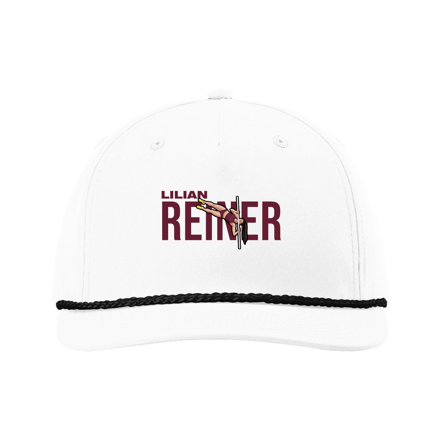 Five-Panel Classic Rope Cap — Player Name in White