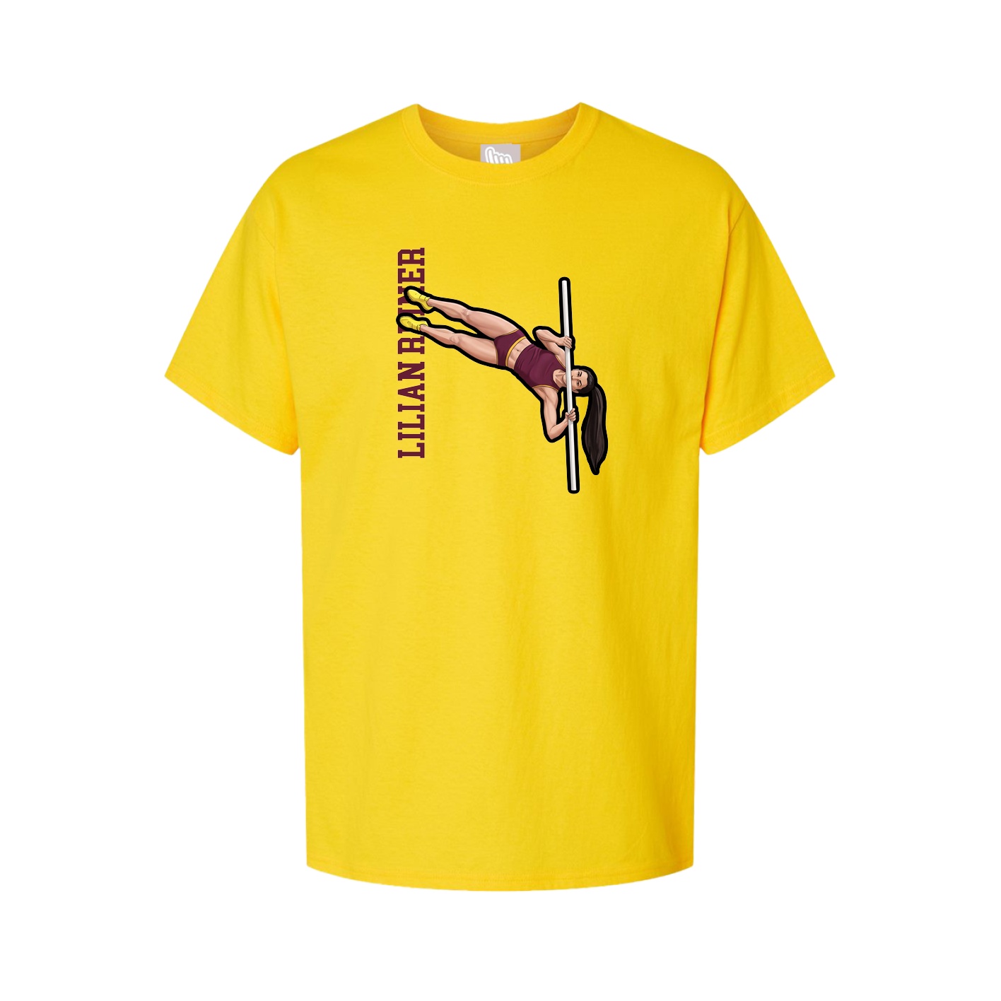 Youth Tee — Name Vertical in Gold