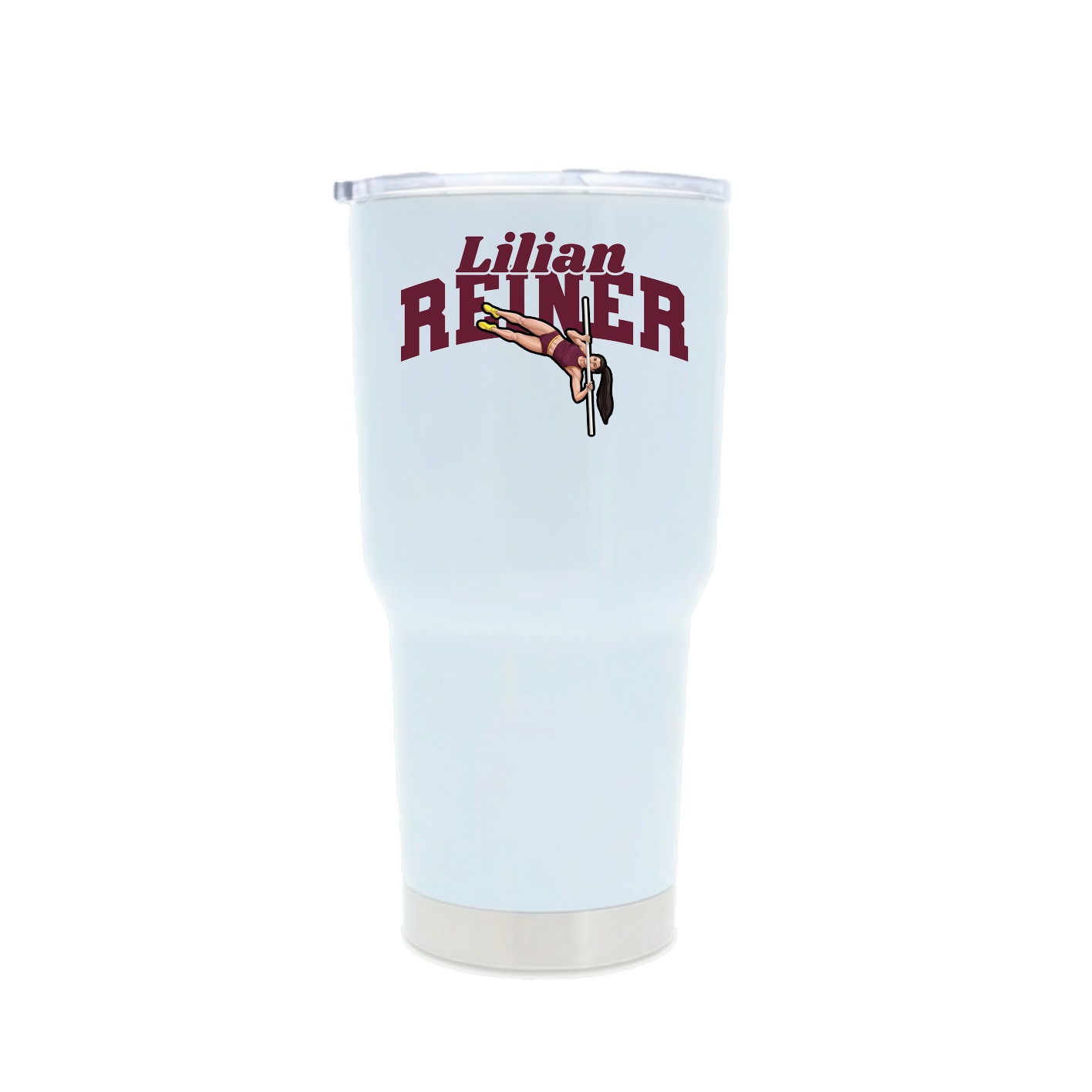 30oz Stainless Steel Tumbler — Signature Arch in White