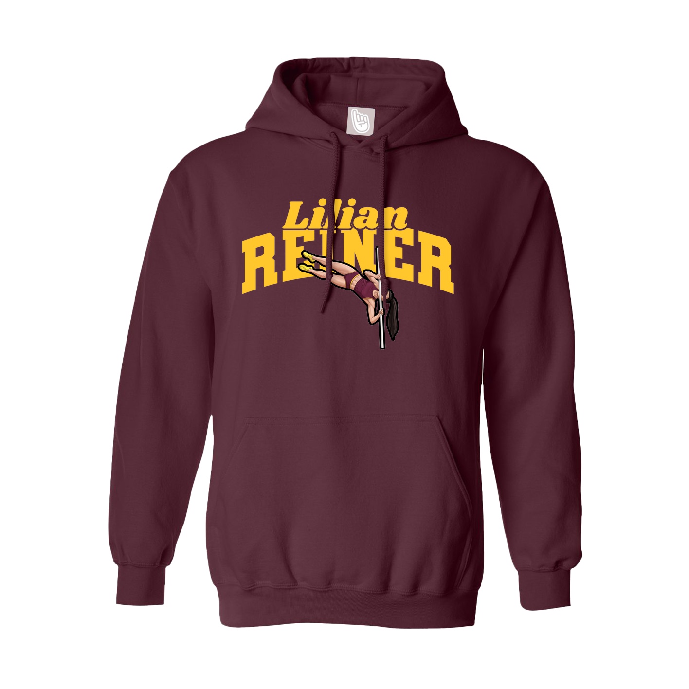Youth Hoodie — Signature Arch in Maroon