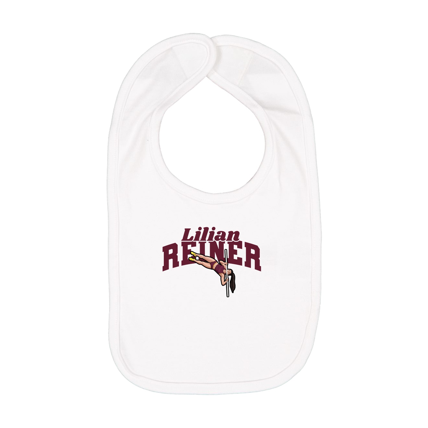 Infant Bib — Signature Arch in White