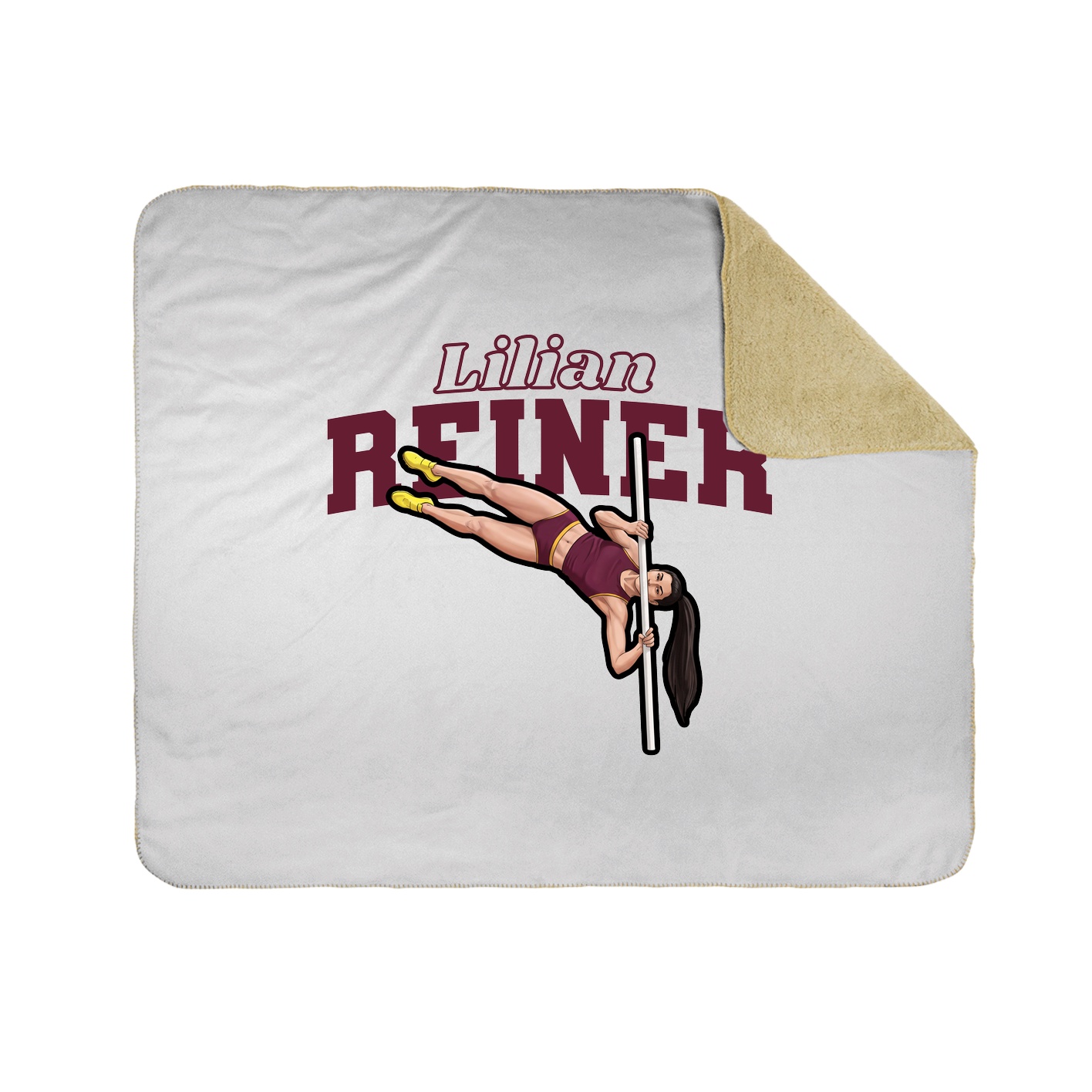Throw Blanket — Name Arch in White