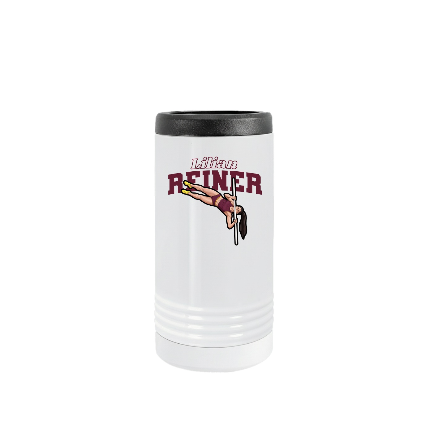 Slim Beverage Holder — Name Arch in White