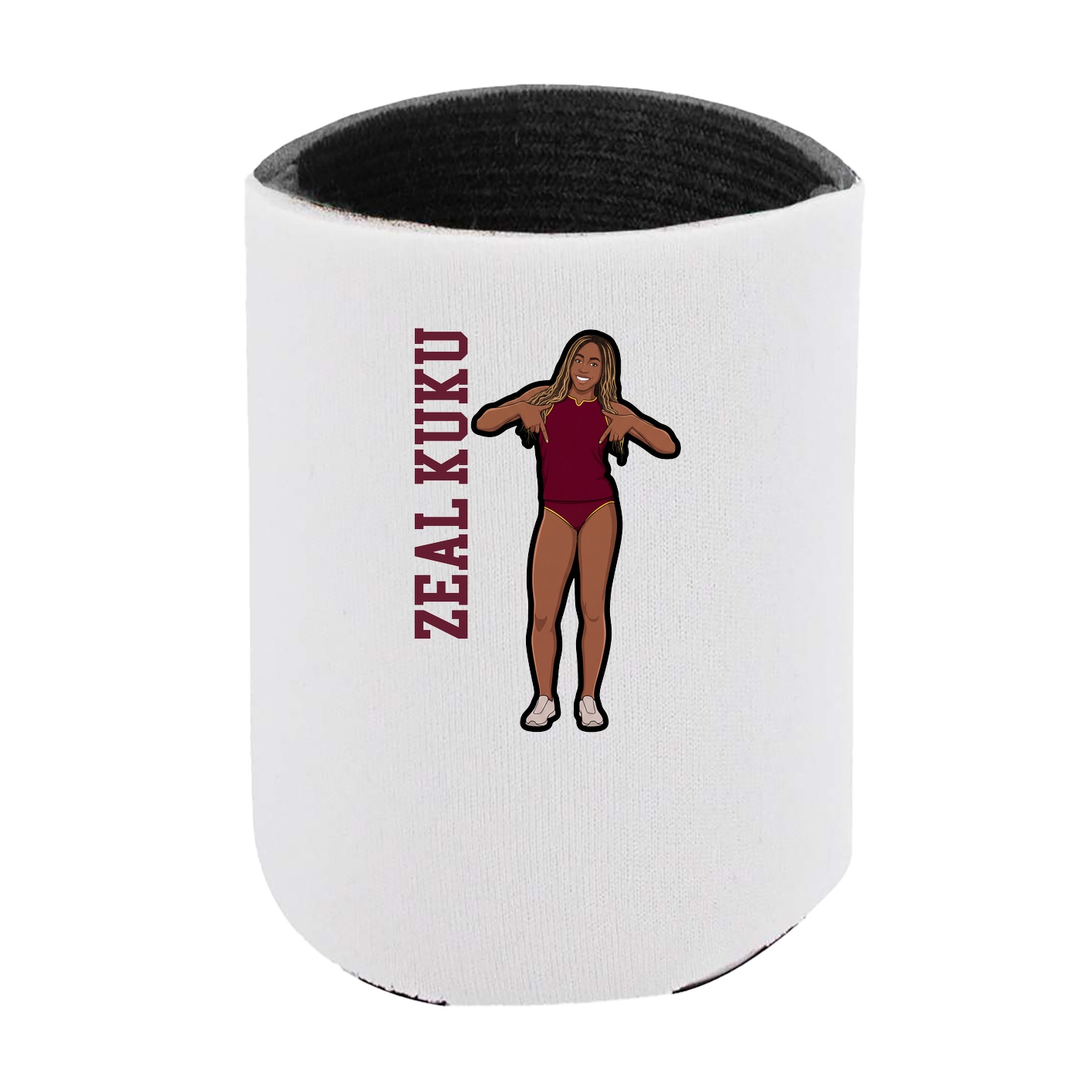 Can Holder — Name Vertical in White