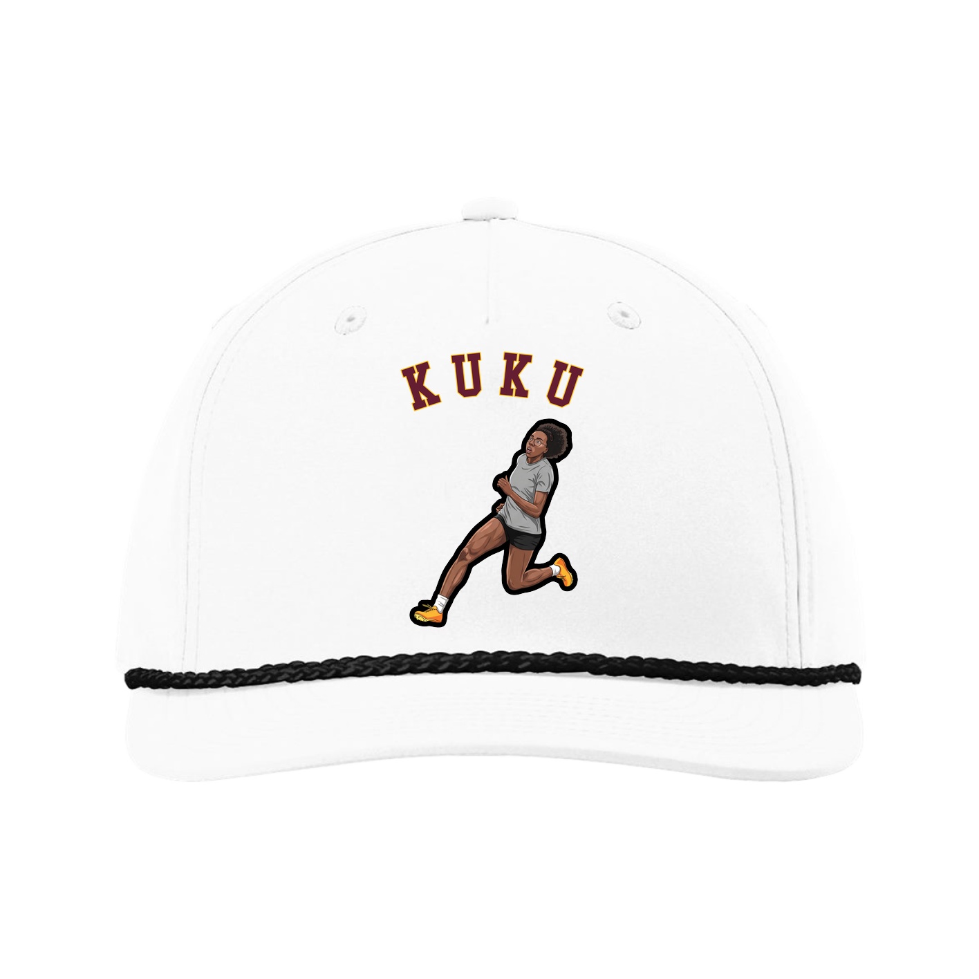 Five-Panel Classic Rope Cap — Shirsey Arch in White